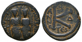 Justin II and Sophia 565-578. AE. Reference: Condition: Very Fine

 Weight: 6,7 gr Diameter: 21,5 mm