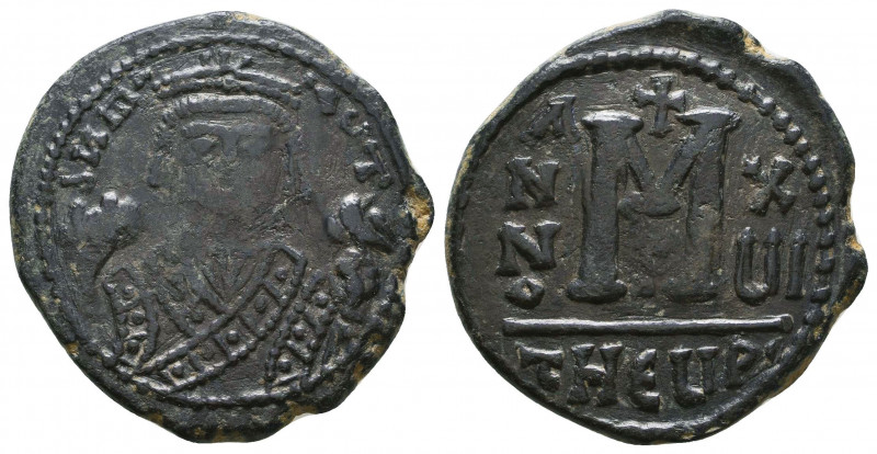 Maurice Tiberius. 582-602. AE Reference: Condition: Very Fine

 Weight: 11 gr ...