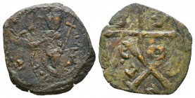 Crusaders, Antioch. Tancred (Regent, 1101-03, 1104-12). Æ Follis Reference: Condition: Very Fine 

 Weight: 3,1 gr Diameter: 22,1 mm