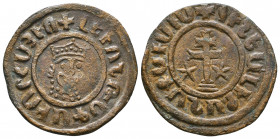 Cilician Armenia, Levon I (1198-1219). AE Tank Reference: Condition: Very Fine 

 Weight: 6,6 gr Diameter: 28,8 mm