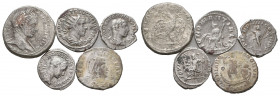 Silver Lot of 5 Coins. Reference: Condition: Very Fine 

 Weight: lot Diameter: lot