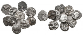 Lot of 10 Silver obols. Reference: Condition: Very Fine 

 Weight: lot Diameter: lot