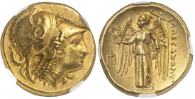 Macédoine (royaume de), Alexandre III le Grand (336-323 av. J.-C.). Distatère d’Or ND (330-320), Amphipolis.
NGC AU 5/5 3/5 edge marks (5785794-001)....