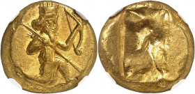 Perse, empire achéménide, Darius Ier ou Xerxès Ier (521-486-465). Darique ND (Ve s. av. J.-C.).
NGC MS* 5/5 4/5 (6155519-001).
Av. Le Grand Roi barb...