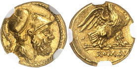 Anonymes. 60 as ND (211-208 av. J.-C.), Rome.
NGC Ch AU 3/5 4/5 (5783261-006).
Av. Tête casquée de Mars barbu à droite ; au-dessous LX. 
Rv. ROMA. ...