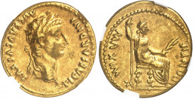 Tibère (14-37). Aureus ND (14-17), Lyon.
NGC XF brushed 5/5 3/5 (5785099-001).
Av. TI CAESAR DIVI AVG F AVGVSTVS. Buste à droite, la tête laurée. 
...