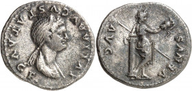 Julia Titi. Denier 80-81, Rome.
Av. IVLIA AVGVSTA T AVG F. Buste drapé et diadémé à droite. 
Rv. VENVS AVG. Venus de dos, appuyée sur une colonne, e...