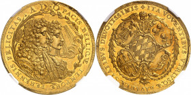 Bavière, Maximilien II Emmanuel (1679-1726). 5 ducats, mariage de Maximilien II Emmanuel avec Maria Antonia ND (1685), Munich.
NGC MS 63 (5783259-007...