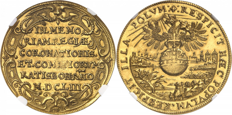 Ratisbonne (évêché de). 4 ducats 1653 HF, Ratisbonne.
NGC MS 64 (5783259-009)....