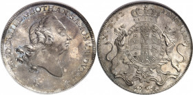 Saxe-Gotha-Altenburg, Frédéric III (1732-1772). Thaler 1764, Gotha.
PCGS MS64+ (40174668).
Av. FRIDER. III. D. G. GOTHAN. SAXONVM DVX. Tête à droite...