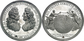 Charles VI (1711-1740). Médaille, Autriche-France / Charles VI et Louis XIV, Traité de Rastatt, par G. W. Vestner 1714, Nuremberg.
PCGS SP64 (4072776...