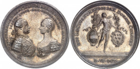 Joseph II (1765-1790). Médaille de mariage de l’archiduc Joseph (II) avec Marie-Isabelle de Bourbon-Parme par J. L. Œxlein 1760.
NGC MS 61 (5785796-1...