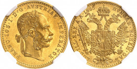 François-Joseph Ier (1848-1916). Ducat 1895, Vienne.
NGC MS 65 (5784009-025).
Av. FRANC. IOS. I. D. G. AVSTRIAE. IMPERATOR. Tête laurée à droite. 
...