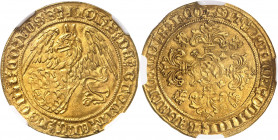 Liège (évêché de), Jean de Bavière (1389-1418). Griffon d’or ND (1389-1418), Liège.
NGC MS 63 (5783258-024).
Av. + IOHSx DEx BAVAIAx EL’Cx LEODx Zx ...