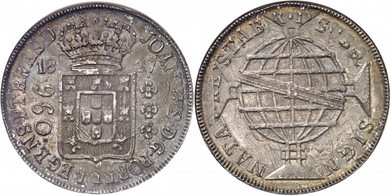 Jean VI (1799-1826). 960 réis 1817, R, Rio de Janeiro.
NGC MS 65 (5954691-010)....