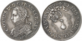 Charles IX (1560-1574). Jeton, sacre du Roi à Reims, frappe postérieure 1561 (XIXe s.), Paris.
Av. ·:· CAROLVS. IX. D. G. FRAN. COR. REX. Buste cuira...