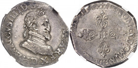 Henri IV (1589-1610). Demi-franc 1594, D, Lyon.
NGC MS 62 (5784009-023).
Av. HENRICVS. IIII. D. G. FRAN. ET. NAVA. REX. Buste lauré et cuirassé à dr...