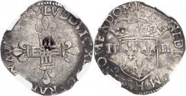 Louis XIII (1610-1643). Quart d’écu, 1er type 1625, H, La Rochelle.
NGC CLIPPED (5785098-021).
Av. LVDOVIC. XIII. : G. FRAN. ET. NAV. REX (date). Cr...