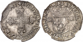 Louis XIV (1643-1715). Quart d’écu, 1er type 1647, L, Bayonne.
NGC MS 64 (5784009-026).
Av. + LVDOVICVS. XIIII. D: G. FRA. E. NA. RE. (date). Croix ...