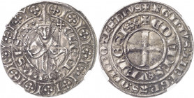 Comtat-Venaissin, Avignon, Clément VI (1342-1352). Gros tournois (28 deniers) ND (1342-1352), Sorgues (Pont-de-Sorgues).
NGC AU 55 (6143414-003).
Av...