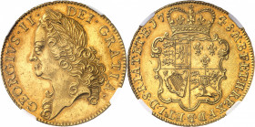 Georges II (1727-1760). 5 guinées, tête âgée 1748, Londres.
NGC MS 61 (5880292-016).
Av. GEORGIUS. II. DEI. GRATIA. Tête laurée à gauche. 
Rv. M. B...