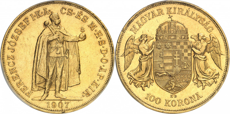 François-Joseph Ier (1848-1916). 100 korona 1907, KB, Kremnitz (Körmöcbánya).
P...