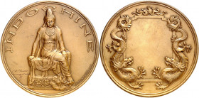 IIIe République (1870-1940). Médaille (fontes soudées), Exposition coloniale de Paris, frappe d’hommage à M. Durain, par É. Lindauer 1931, Paris.
Av....