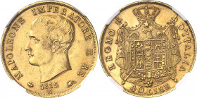 Milan, royaume d’Italie, Napoléon Ier (1805-1814). 40 lire, 2e type, tranche en creux 1812, M, Milan.
NGC MS 61 (5785796-072).
Av. NAPOLEON IMPERATO...