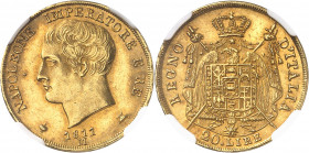 Milan, royaume d’Italie, Napoléon Ier (1805-1814). 20 lire, tranche en creux 1811, M, Milan.
NGC MS 62 (3498632-004).
Av. NAPOLEON IMPERATORE E RE (...
