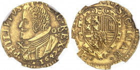 Naples et Sicile, Philippe IV d’Espagne (1621-1665). Écu (scudo) 1647/2 X-GAC, N, Naples.
NGC MS 62 (5783258-014).
Av. + PHILIPPVS+ IIII+ D+ G+ REX+...