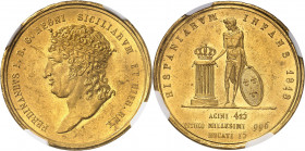 Naples, Ferdinand I (1816-1825). 15 ducats 1818, Naples.
NGC MS 63 (5783257-060).
Av. FERDINANDVS I. D. G. REGNI SICILIARVM ET HIER. REX. Buste cour...