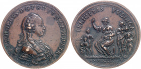Toscane (Grand-duché de), Pierre-Léopold de Habsbourg-Lorraine (1765-1790). Médaille, naissance de Maximilien d’Autriche (1774-1778), par Weber 1775, ...