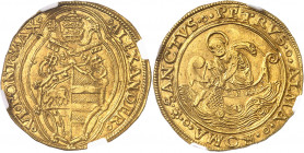 Vatican, Alexandre VI (1492-1503). Doppio fiorino (double florin) ND (1492-1503), Rome.
NGC MS 63 (5783258-004).
Av. ALEXANDER° - °VI° PONT° MAX°. D...