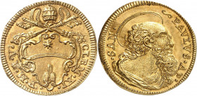 Vatican, Clément XI (1700-1721). Écu (scudo) An V (1705), Rome.
NGC MS 64 (5788038-035).
Av. CLEM. XI. P. M. A. (date). Écu aux armes du Souverain p...
