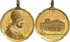 Vatican, Pie VI (1775-1799). Médaille d’Or, construction d’une nouvelle caserne à Civitavecchia, par Ferdinando Hamerani 1776, Rome.
NGC UNC DETAILS ...