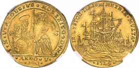 Venise, Alvise III Mocenigo (1722-1732). Oselle de 4 sequins 1726 - An V, Venise.
NGC MS 61 (2117145-022).
Av. S* M* V* ALOYSIVS* MOCENIGO* DVX*. Le...
