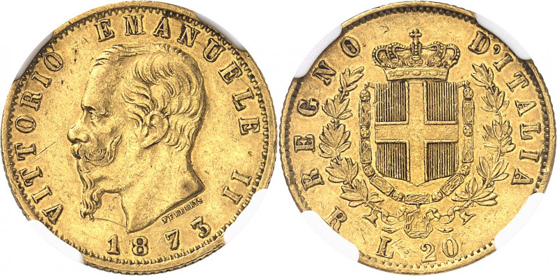 Victor-Emmanuel II (1861-1878). 20 lire 1873, R, Rome.
NGC AU 55 (5783258-015)....