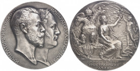 Nicolas II (1894-1917). Médaille, centenaire du Ministère des Affaires étrangères par F. Rasumny 1902.
NGC MS 62 (5785095-001).
Av. Légende en cyril...
