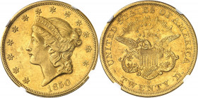République fédérale des États-Unis d’Amérique (1776-à nos jours). 20 dollars Liberty, sans devise 1850, O, La Nouvelle-Orléans.
NGC MS 60 (5785097-00...