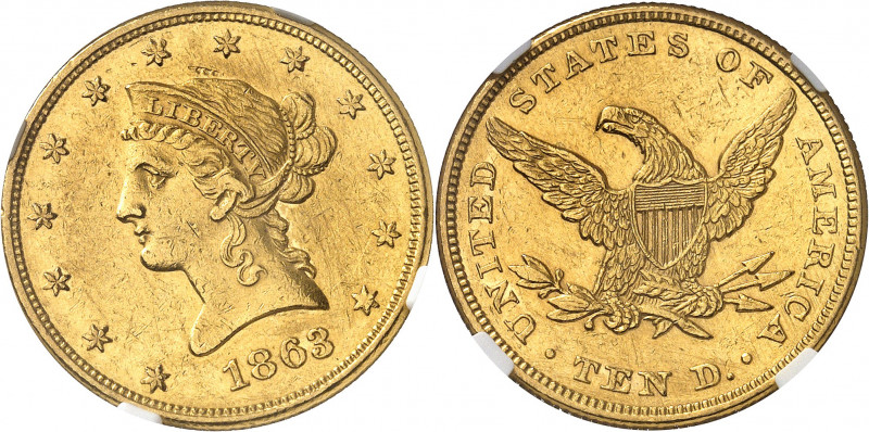République fédérale des États-Unis d’Amérique (1776-à nos jours). 10 dollars Lib...