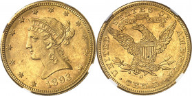 République fédérale des États-Unis d’Amérique (1776-à nos jours). 10 dollars Liberty 1893, O, La Nouvelle-Orléans.
NGC MS 62 (5785094-037).
Av. Dans...