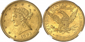 République fédérale des États-Unis d’Amérique (1776-à nos jours). 10 dollars Liberty 1893, O, La Nouvelle-Orléans.
NGC MS 62 (5785094-038).
Av. Dans...