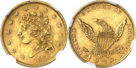 République fédérale des États-Unis d’Amérique (1776-à nos jours). 2 1/2 dollars classic head 1836, Philadelphie.
NGC MS 63 (5887104-058).
Av. Dans u...
