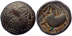 Eastern Europe, BL Tetradrachm (Silver, 7,81g, 22 mm) Mint in the northern Carpathian region circa 200-100 BC. "Schnabelpferd" type
Obv: Celticised, l...