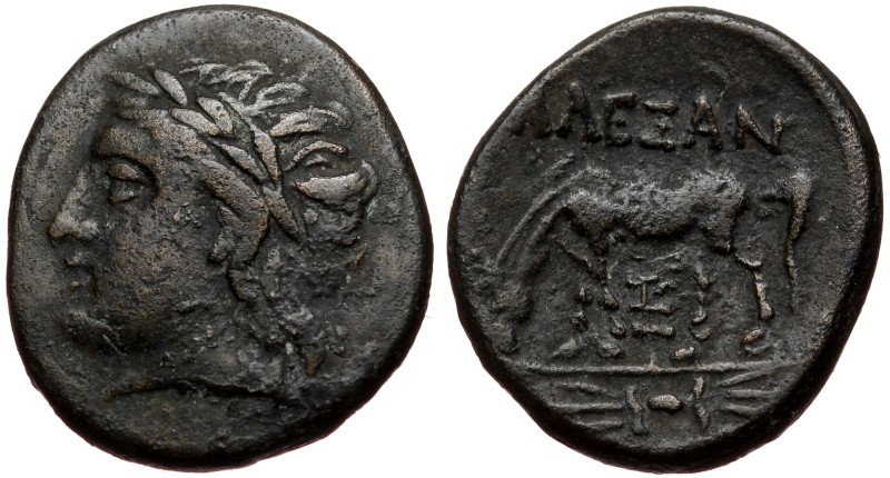 Troas, Alexandreia, AE (Bronze, 20mm, 5.99g), 3rd - 2nd century BC
Obv: Laureat...