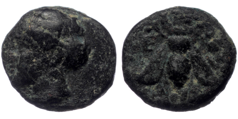 Ionia, Ephesos, chalkous (Bronze, 11,1 mm, 1,36 g), ca. 375-325 BC.
Obv: Female ...