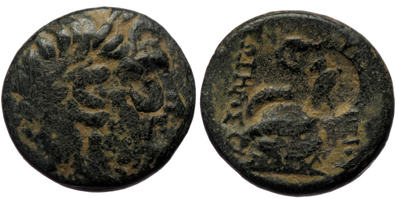 Mysia, Pergamon, AE (Bronze, 19mm, 7.42g), 1st half 2 century BC.
Obv: Laureate ...