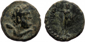 Phrygia. Apameia, AE (bronze, 8,49 g, 19 mm), HPAKΛEI (Herakle-) and EΓΛO (Eglo-)
Obv:Laureate head of Zeus right 
Rev:AΠAME[ΩN] HPAKΛEI EΓΛO, cult-st...
