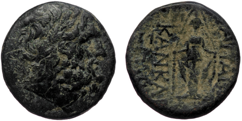Phrygia. Apameia, AE (bronze, 7,77 g, 21 mm), ΚΑΝΚΑ_ (Kanka-) and ____ (-------)...