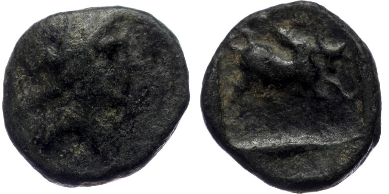 Phrygia Kibyra AE (Bronze, 12mm, 1.58g) Late 2nd-1st century BC. 
Obv: Male head...